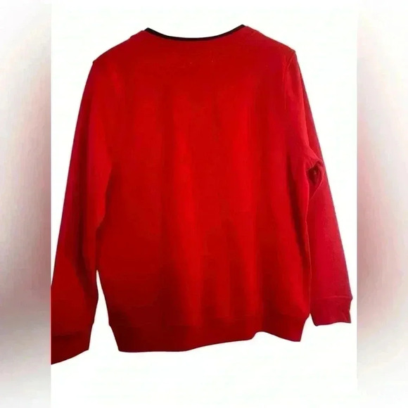 C&K Designs Music Notes Fleece Cardigan Jacket Double Crew Neck Button Front Med - Picture 3 of 11